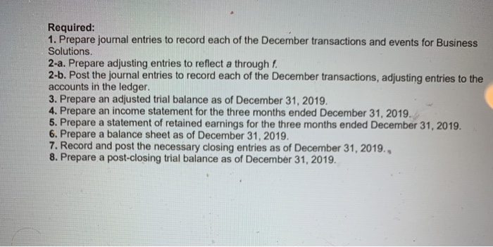 a computer services company called Business Solutions, which provides consulting services, computer