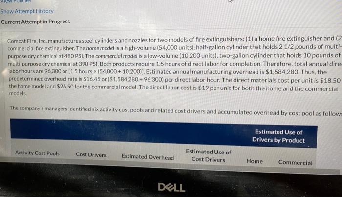  Show Attempt History Current Attempt in Progress Combat Fire, Inc. manufactures