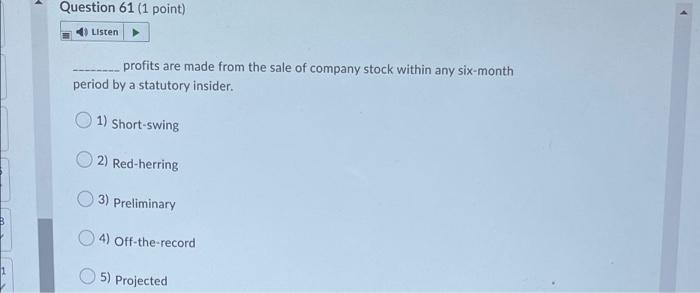 444 answer all i will give best rating ! Question 61 (1