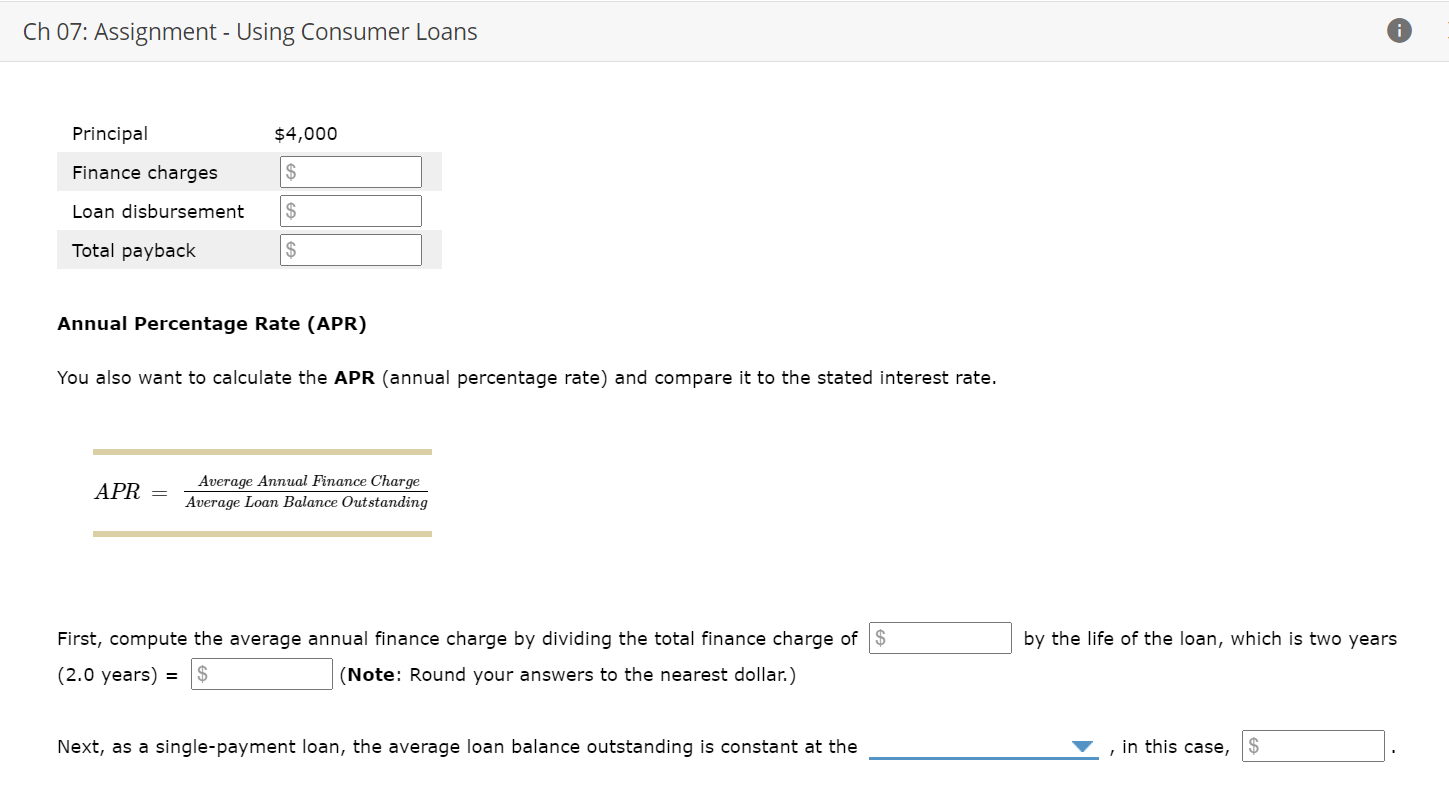 out a single-payment loan that uses the discount method to compute the