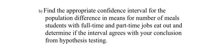 was conducted to find out students with jobs how many times they