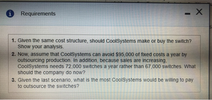 with this . please help and provide details CoolSystems manufactures an optical
