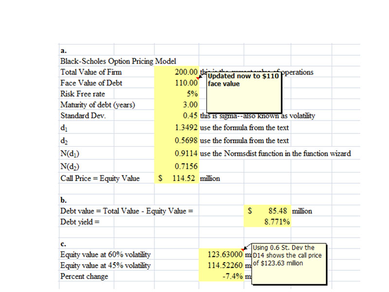 SHOW THE FORMULAS USED IN EXCEL TO GET THESE NUMBERS Higgs Bassoon