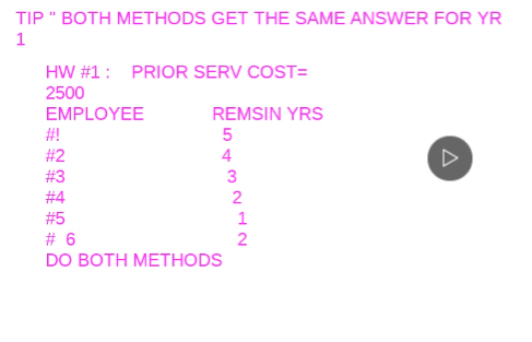 TIP" BOTH METHODS GET THE SAME ANSWER FOR YR 1 HW