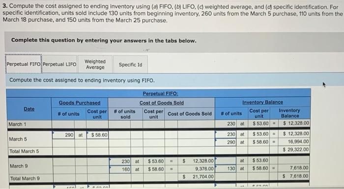 Alternative cost flows LO P3 [The following information applies to the questions