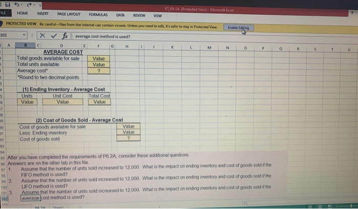 the ending Inventory Study Question Attempts: 0 of 2 used SAVE FOR