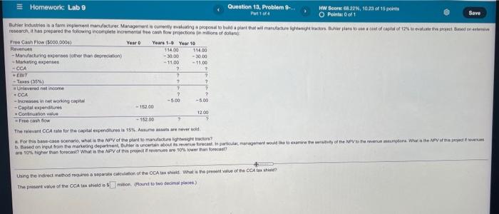 help needed answered asappp!!! Homework Lab 9 Question 13, Problem. HW Scorn