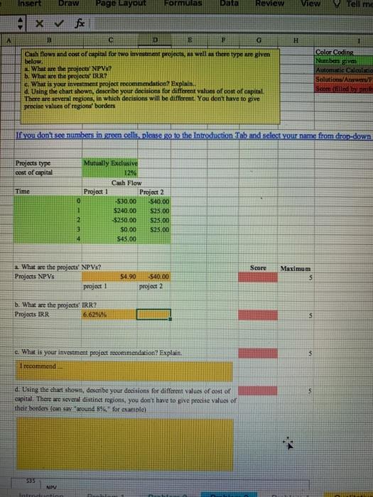  Insert Draw Page Layout Formulas Data Review View Tell me X
