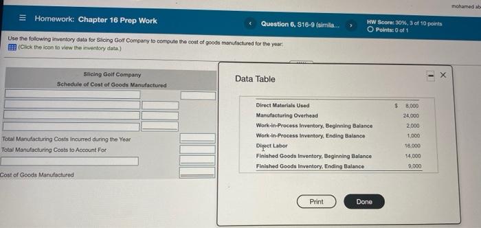  mohamedab = Homework: Chapter 16 Prep Work Question 6, S16-9 (simila...