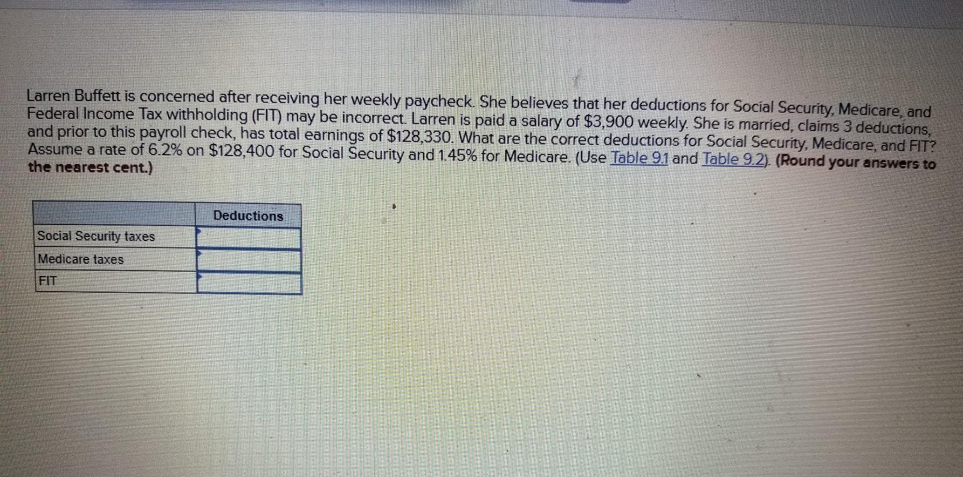 Could someone please help me with this? Larren Buffett is concerned