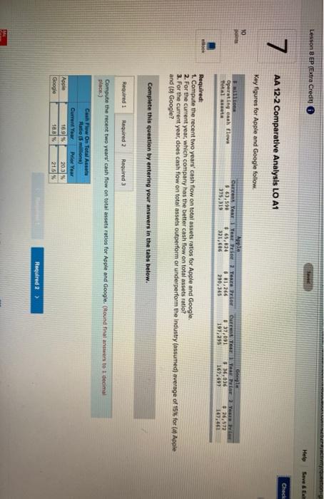  Lesson 8 EP (Extra Credit) Help Save & Check 7 AA