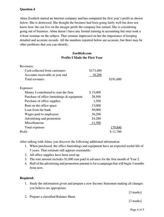  ***pls do it asap**** please answer this question asap Question 4