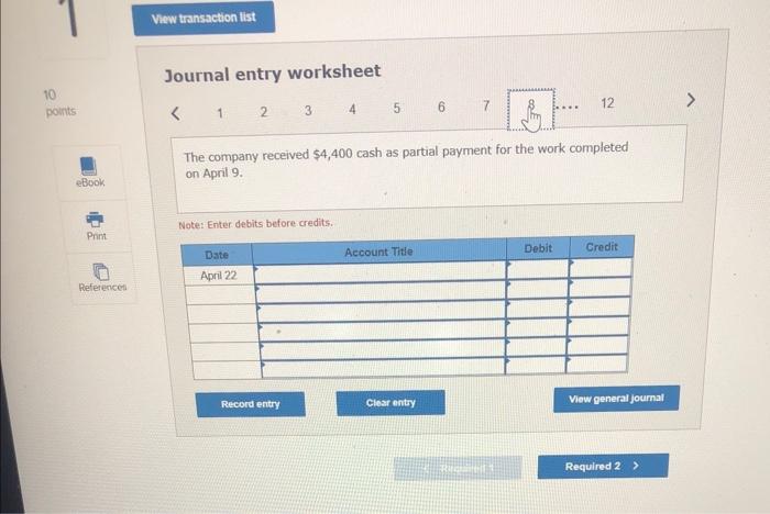 settle the account payable created on April 3. April 19 The company