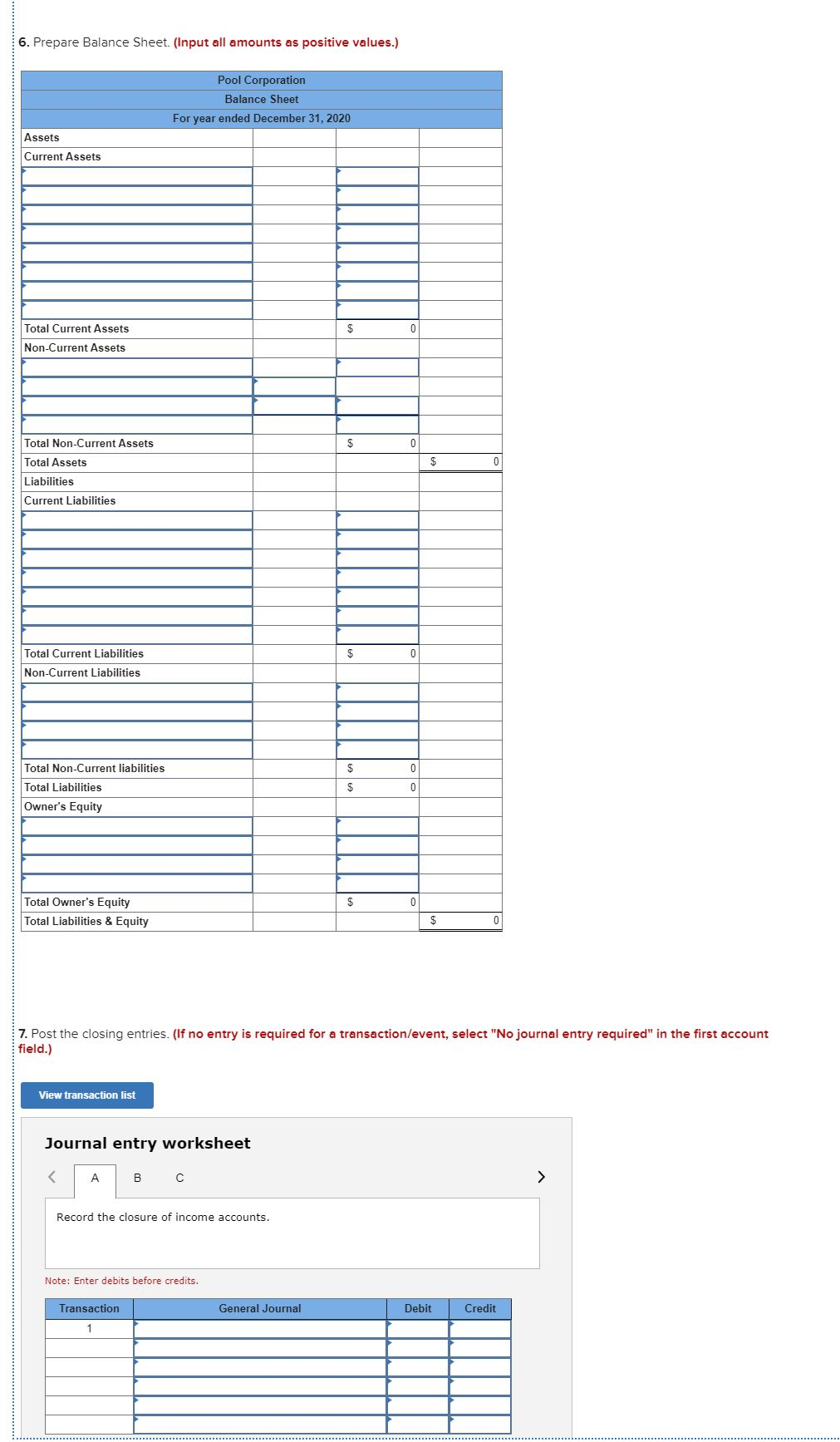 balance for the last year ended December 31, 2019 is presented below: