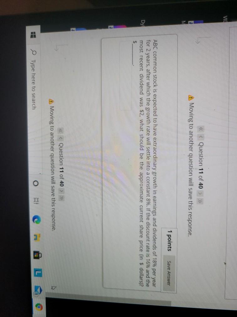 of dividends is % for a stock currently priced at $66, that