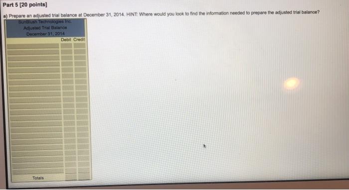 to prepare the adjusted trial balance? in Technologies Aduated Trial Balance December