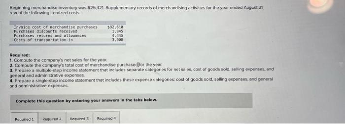 P4 Valley Company's adjusted trial balance on August 31, its fiscal year-end,