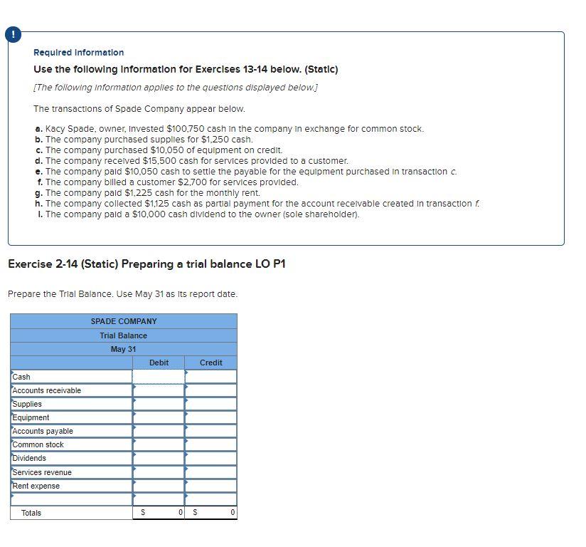  Could you show how you got each value? Required Information Use