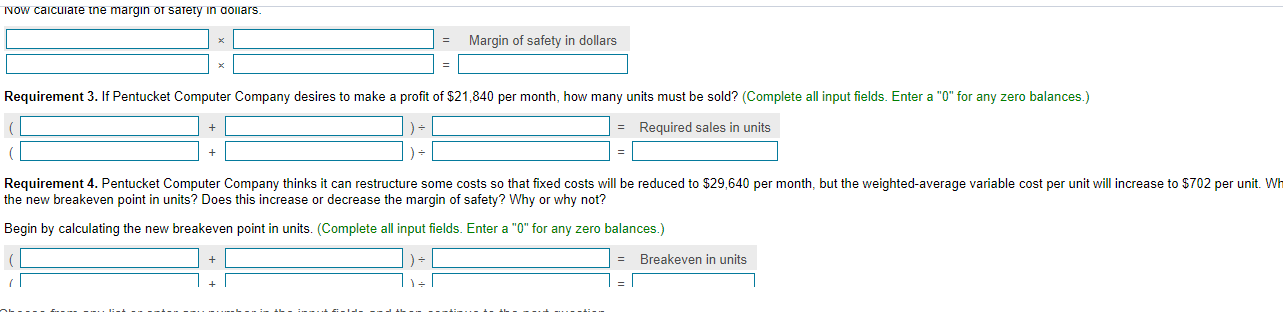 weighted average sales price per unit is $780 and the weighed-average variable