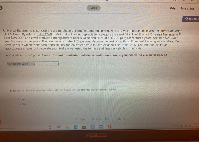  Saved Help Save & Exit Check my Universal Electronics is considering
