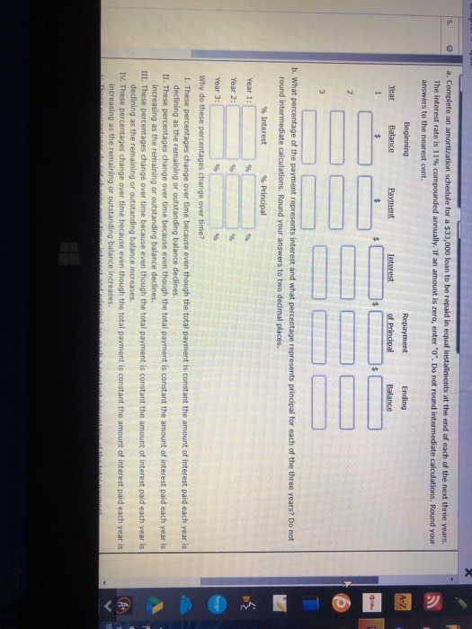  5. a. Complete an amortization schedule for a $33,000 loan to