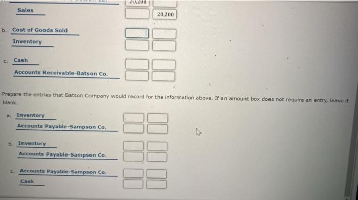 terms 2/15, net 45. b. The cost of the goods sold is