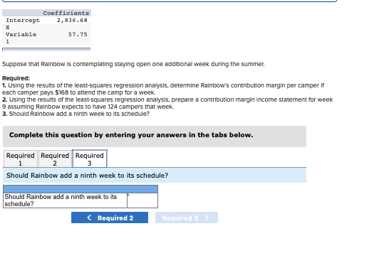 one week and can accommodate up to 200 children. The camp is