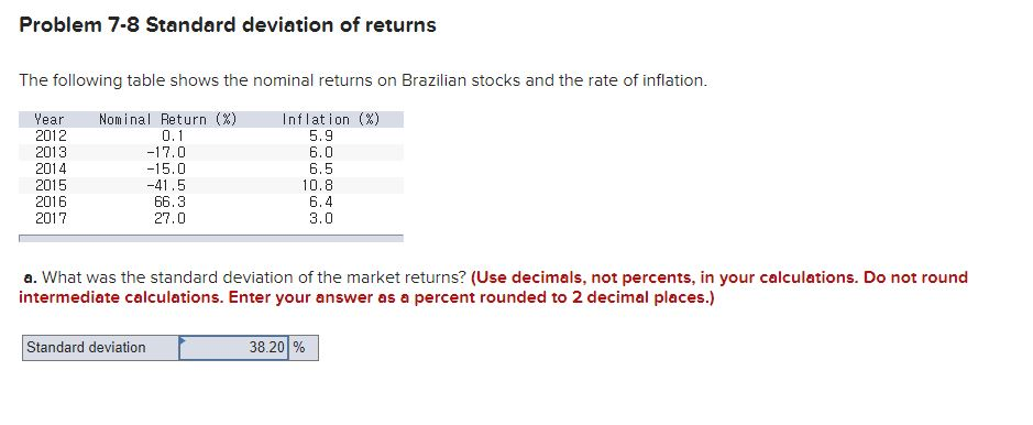  38.2% is wrong. Can u solve this for me? Problem 7-8