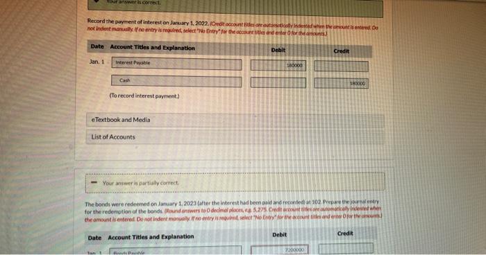 of interest was 4%. The bonds have a coupon (contractual) interest rate