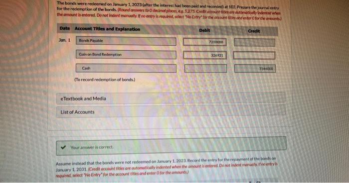 of 5% and mature on January 1, 2031. Interest on the bonds