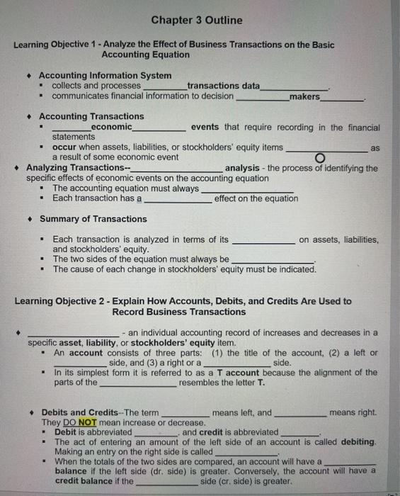 Chapter 3 Outline Learning Objective 1 - Analyze the Effect of