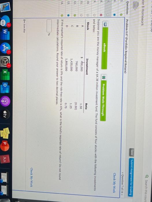  ||||||UH| Q Search this cour ter 8 Homework Save Submit Assignment