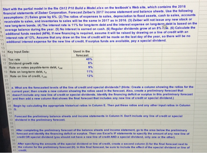  B 10 Start with the partial model in the file Ch12