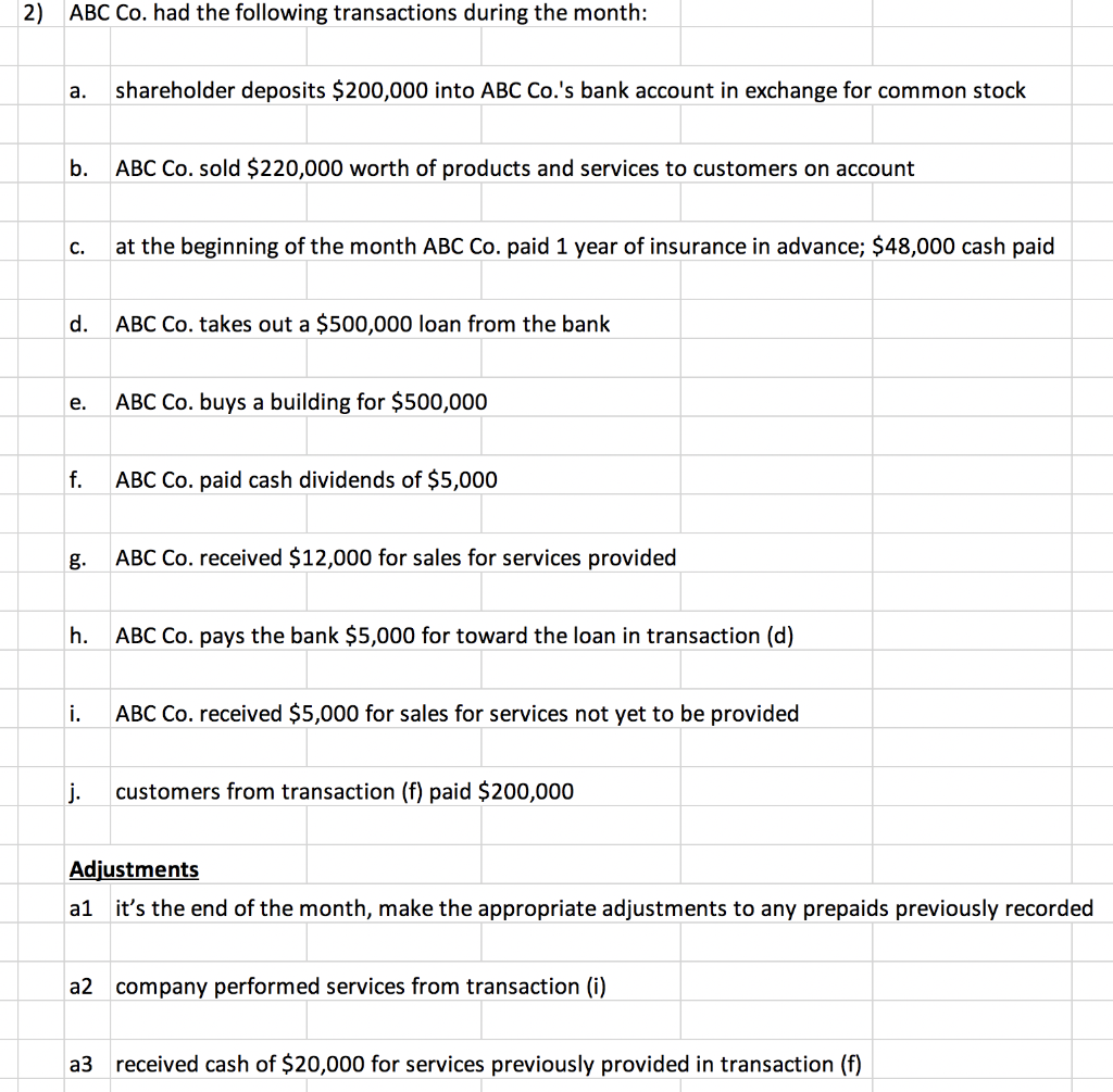 below: 2. Please complete the income statement based on the answers on