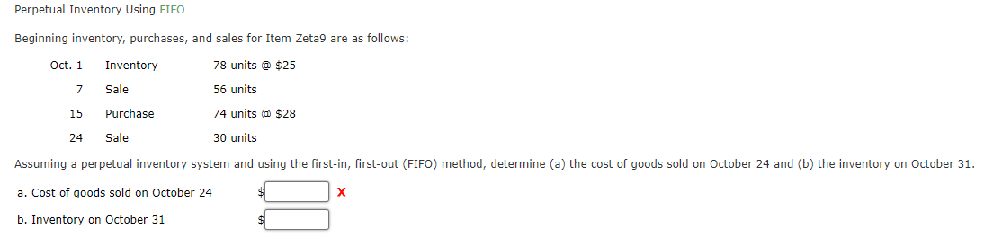  1) 2) 3) 4) Perpetual Inventory Using FIFO Beginning inventory, purchases,