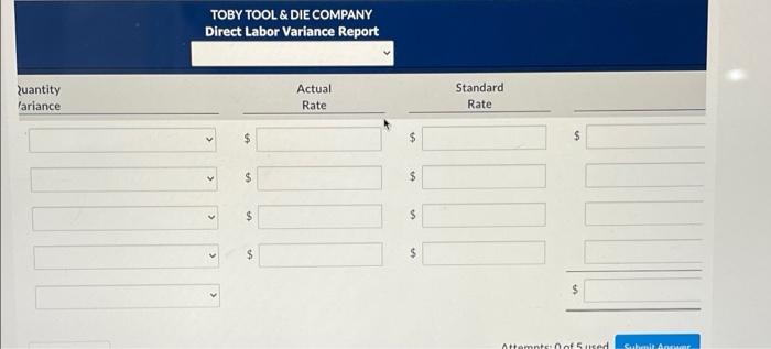 labor costs reveals the following summary data. Actual Standard Job Number Hours