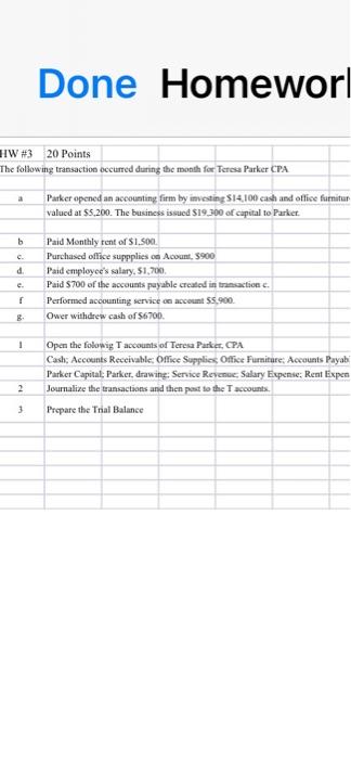 can you do this in separate excel sheets.? Done Homeworl HW #3