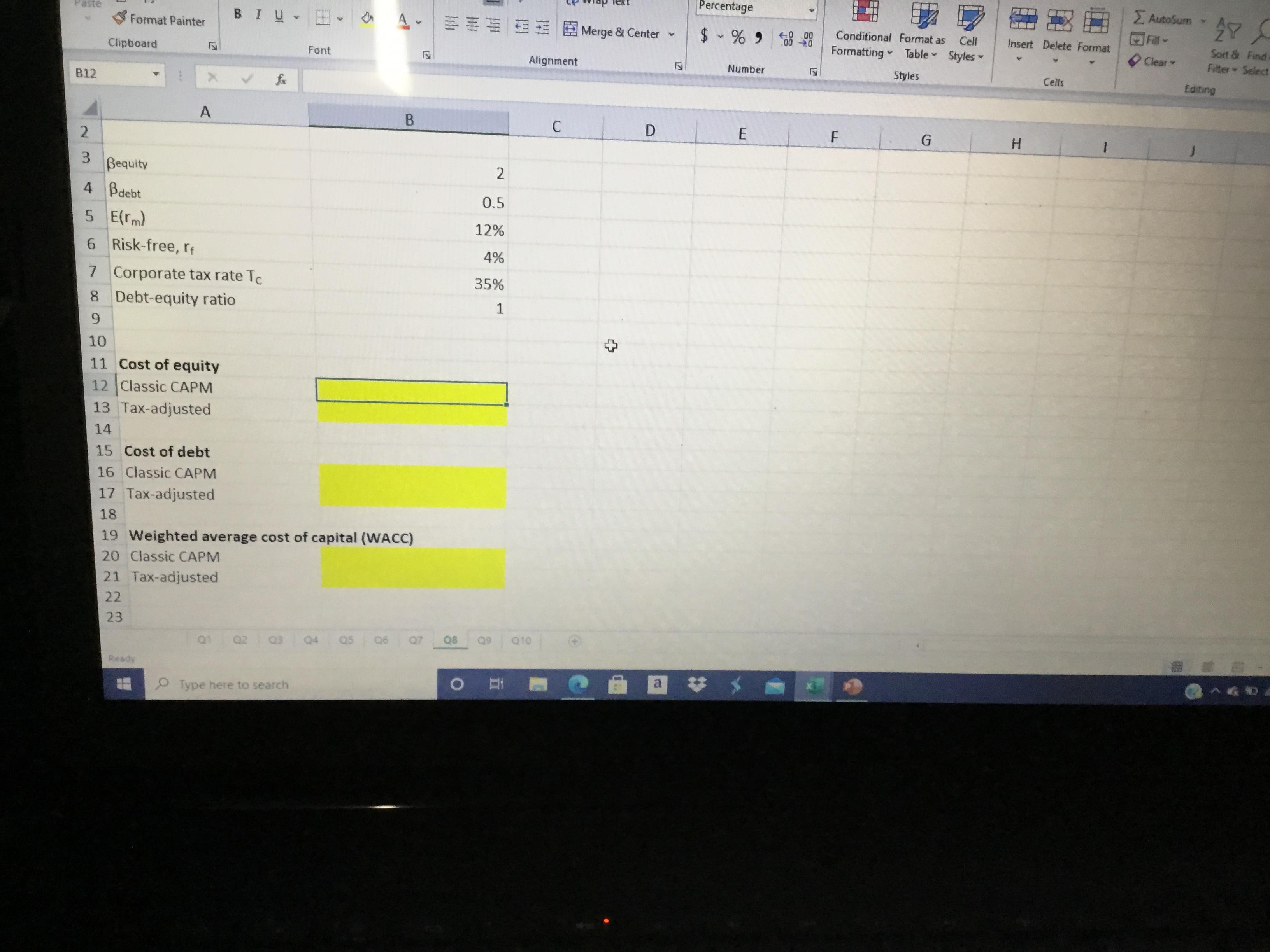 show excel work please. Paste Percentage Format Painter BI UE 5 AutoSum