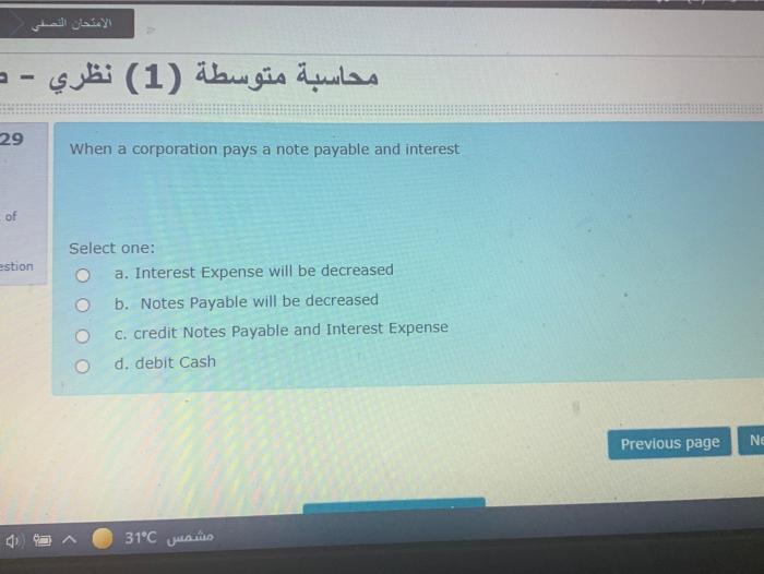  (1) - 1 29 When a corporation pays a note payable