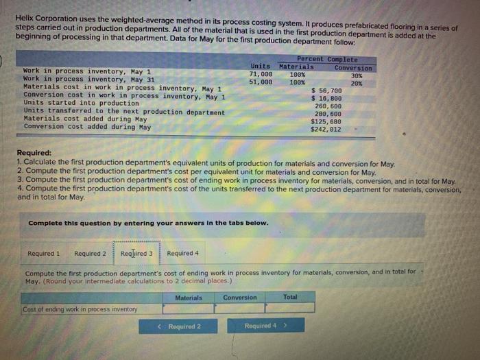 in production departments. All of the material that is used in the