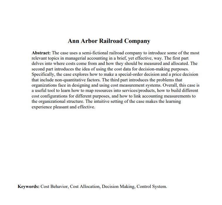 please answer question 1 4 5 in sheet, thanks Ann Arbor