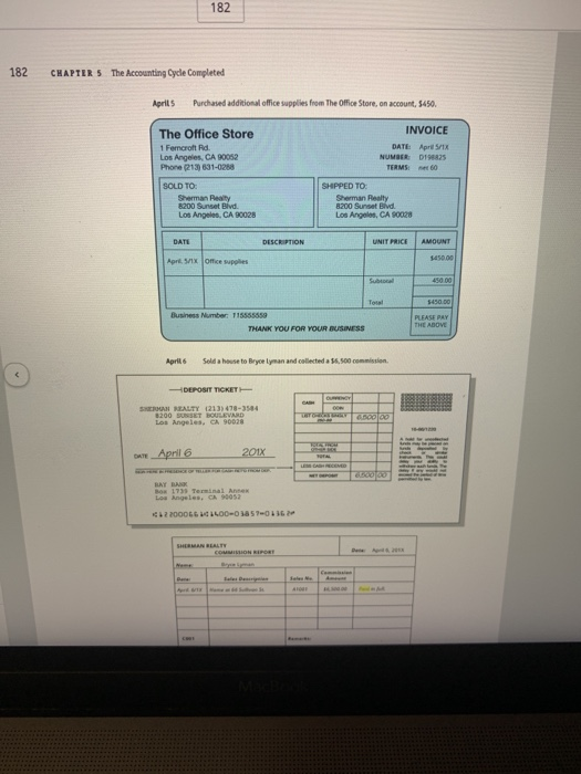 the accounting cycle for Sherman Realty twice. This practice set allows you