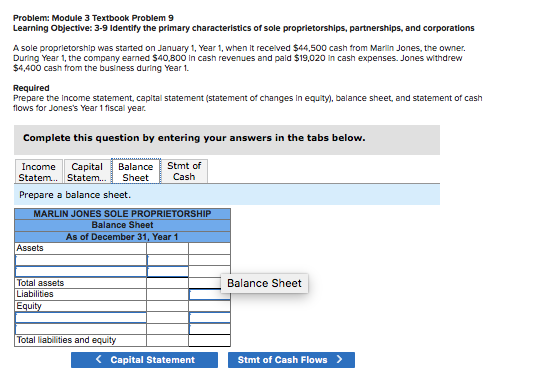 started on January 1, Year 1, when it received $44,500 cash from