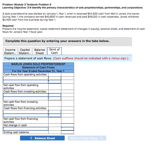 Marin Jones, the owner. During Year 1, the company earned $40,800 in