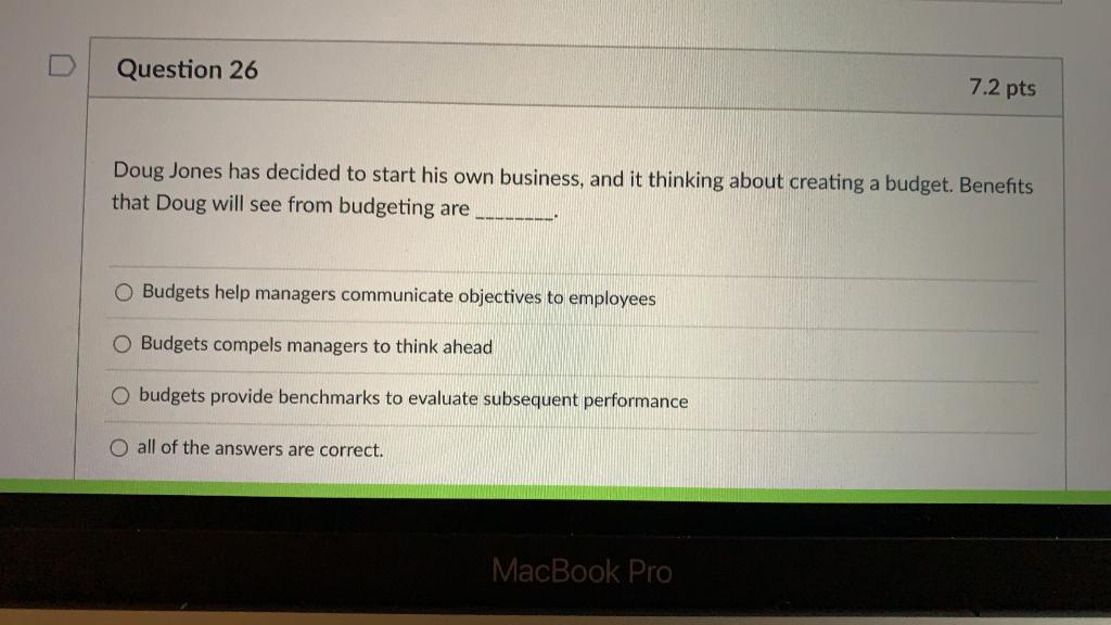 Direct materials price variance. Direct labor efficiency variance. O Direct materials quantity