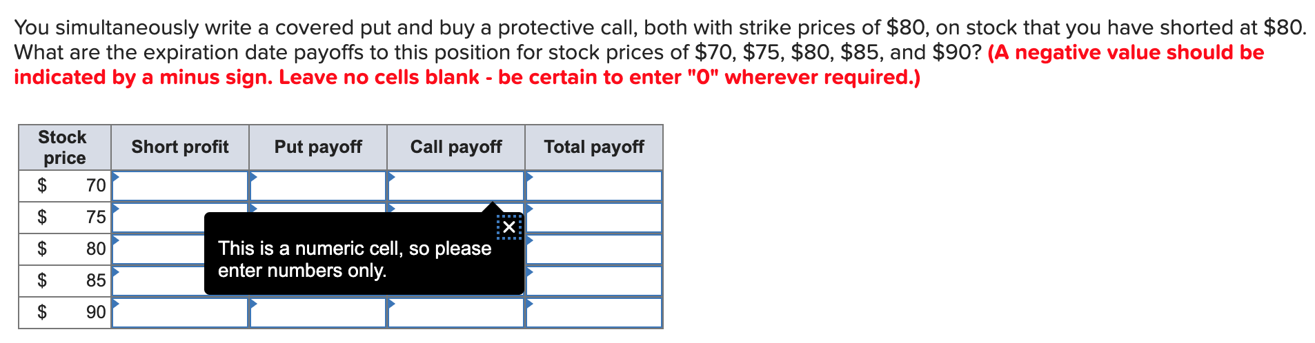  You simultaneously write a covered put and buy a protective call,