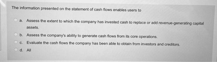  Q: Choose the right Answer : The information presented on the