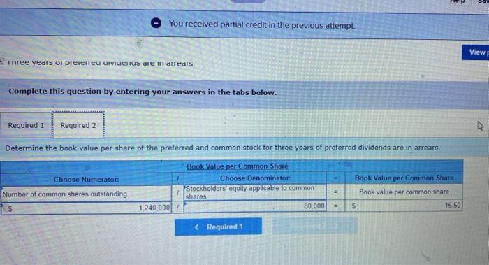 View previous attempt Preferred stock-6% cumulative, $25 par value, 10,000 shares issued