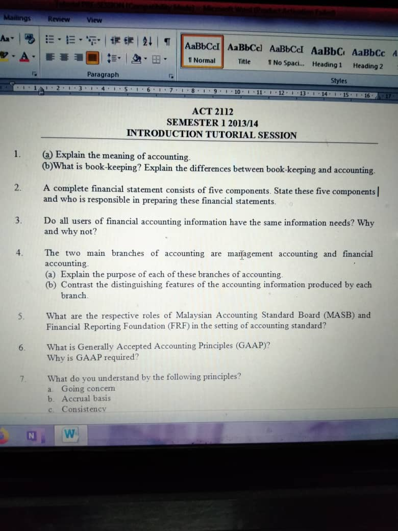 Mailings Review View -A.EE AaBbCd AaBbCe AaBbCd AaBb C# AaBbCc4 1