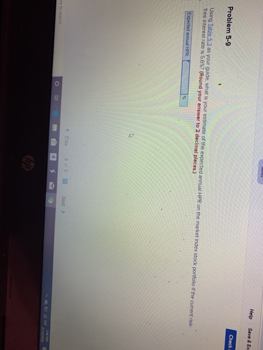  Help Save & EX Problem 5.9 Check Using Table 53 as